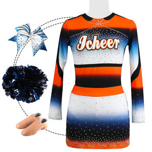 2023 allegria danza nuova tendenza Top Top Cheerleading uniformi Cheerleading personalizzate per ragazze giovani Cheerleader uniforme - Product Image 2