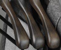 Cintre de luxe double niveau en bois robuste avec épaules larges pour costumes, vêtements, pantalons, organisateur de garde-robe et de magasin