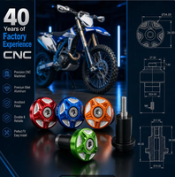 Embout de guidon de moto CNC en aluminium billette, pièce de rechange personnalisée usinée OEM pour moto tout-terrain, dessin requis