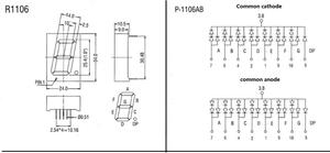 แคโทดทั่วไปสีเขียวบริสุทธิ์1นิ้วตัวเลขหลักเดียว7ส่วน LED แสดง Houkem-10016-A/BPG 10Pins - Product Image 6