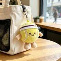 Porte-clés en peluche personnalisé en forme de balle de tennis, mascotte de baseball brodée, poupée en peluche douce pour cadeau de tournoi, souvenir sportif