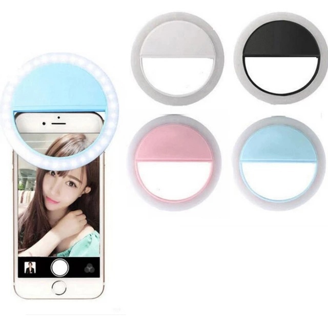 Luxury Selfie Led Camera Phone Ring Lamp Light Make up Phone Case for iphone X 8 7 Plus Ring Led Light Selfie