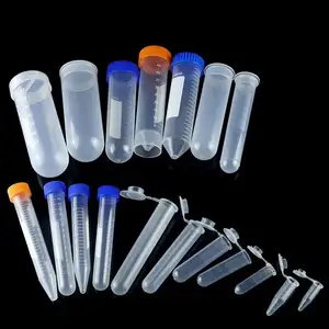 HAIJU LAB Bandes de PCR 0.1ml ~ 100ml Centrifugeuse graduée en plastique/Tube de test/faucon avec couvercle à vis/couvercle en matériau PP - Product Image 3