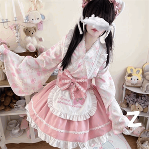 Vestido <span class=keywords><strong>Lolita</strong></span> Kawaii para Mujer, Venta Caliente de Fábrica, Vestido de Princesa de Manga Larga, Uniforme para Fiesta de Cumpleaños - Product Image 4