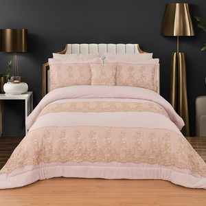 <strong>Luxury</strong> European American Style Wedding <strong>Bedding</strong> <strong>Set</strong> <strong>Matching</strong> <strong>Curtains</strong> Embroidered Lace Polyester <strong>Bedding</strong> <strong>Sets</strong> Collections King - Product Image 6