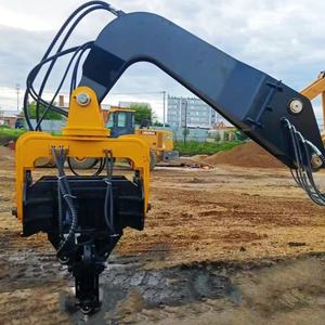 중국 공장 틸트 바이브로 해머 한국 기술 설계 15-35톤 굴삭기 부착물 바이브로타리 시트 파일 드라이버 - Product Image 6