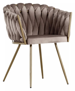 Conjunto de silla de comedor de terciopelo nórdico, muebles modernos de lujo para exterior, comedor, <span class=keywords><strong>restaurante</strong></span> - Product Image 1