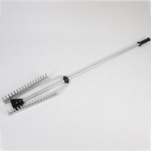 Râteau à sable plat en acier inoxydable de haute qualité, outil double usage pour planche à sable, dispositif de fosse à sable pour l'athlétisme et le saut en longueur, argent noir <span class=keywords><strong>Wolin</strong></span> - Product Image 3