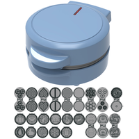 Anbolife Grille-pain à sandwichs grillés 550W, mini appareil à collation avec plaques antiadhésives et poignée de sécurité à toucher froid, pour la maison