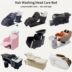 Silla de champú portátil para lavabo negro, características de masaje, uso versátil, peluquería de cuero sintético, taller de baño, barbería - Product Image 5