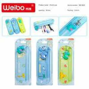 Weibo Pencil Case Plastic Zipper School Office Use Novelty Design - Product Image 3