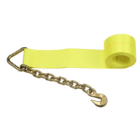 Crochet de maintien d'ancre d'extension de chaîne jaune robuste 16200lbs ceinture d'arrimage de cargaison de tension en polyester 4 "X 40'sangles à cliquet