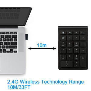 Teclado Numérico Inalámbrico Bluetooth Ergonómico, Delgado y Portátil para Laptop Microsoft, en Oferta - Product Image 6