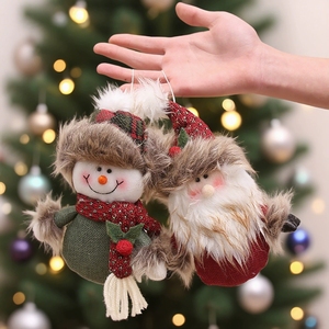 Muñecos Colgantes Navideños Nórdicos, Adornos Minimalistas de Fieltro de Santa Claus y Muñeco de Nieve para Crear una Escena Decorativa de Estilo Escandinavo - Product Image 1