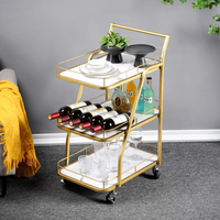 Chariot multifonctionnel commercial pour la livraison et le stockage de repas et de thé dans les banques de restaurants KTVs Bars Console Tables Solution