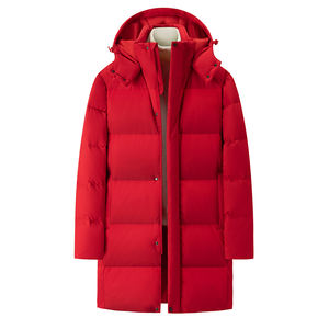 Unisex lungo impermeabile chiusura con cerniera con cappuccio Puffer Parka cappotti invernali per uomo caldo capispalla per il freddo - Product Image 3