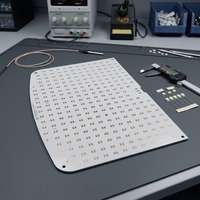 Carte d'échantillon MCPCB en aluminium LED avec dissipation thermique, forme personnalisée pour l'éclairage