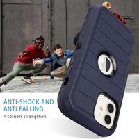 Coque de protection pour téléphone TPU+PC, antichoc, robuste, avec support de protection pour iPhone 12 Pro