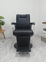 Fauteuil de barbier inclinable personnalisable avec repose-pieds réglable, pompe hydraulique robuste et base rotative à 360 degrés pour salon de coiffure