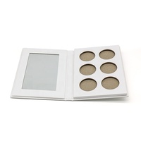 Vente en gros emballage unique recyclable personnalisé palette d'ombres à paupières magnétique vide en papier haute qualité 6 couleurs maquillage cosmétique