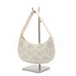Sacs perlés de couleur unie personnalisables OEM/ODM avec perles de rocaille, étiquetage privé, designs et logos sur mesure - Product Image 1