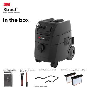 3M Xtract Portable Dust Extractor 9 Gallon Industrial Vacuum With Automatic Filter Clean <b>Top</b> <b>Loading</b> Corded Electric - Product Image 6