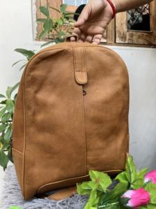 Sac à dos en cuir véritable fait à la main, sac à dos multi-usages, sacs d'école - Product Image 2