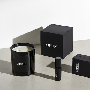 AIKUN Coffret Cadeau de Luxe Personnalisable, Bougie Parfumée en Pot de Verre pour Cadeaux de Fêtes et Espace de Méditation - Product Image 2