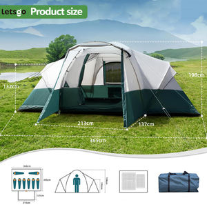 Tente <span class=keywords><strong>de</strong></span> <span class=keywords><strong>camping</strong></span> familiale <span class=keywords><strong>de</strong></span> trois chambres à coucher et un salon tente personnalisable imperméable <span class=keywords><strong>de</strong></span> grand espace - Product Image 3