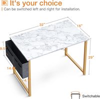 Petit bureau d'ordinateur, table d'étude pour petits espaces, bureau à domicile, étudiant, ordinateur portable, PC, bureaux d'écriture