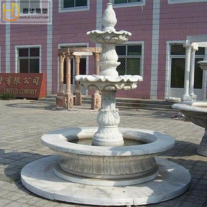 Fontaine en pierre Jiahua, style européen, colonne, bassin d'eau, décoration de jardin durable pour l'extérieur - Product Image 3