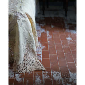 Couvre-lit en coton doux et en lin avec dentelle cantonaise, couvre-lit matelassé en microfibre pour la maison et l'hôtel, disponible en tailles simple, queen et king - Product Image 3