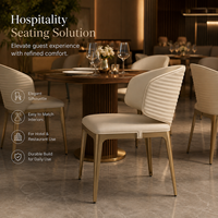 Sillón Moderno Tapizado en Cuero para Restaurante, Hotel, Cafetería, Bar, Sala de Estar, Oficina, Muebles Comerciales