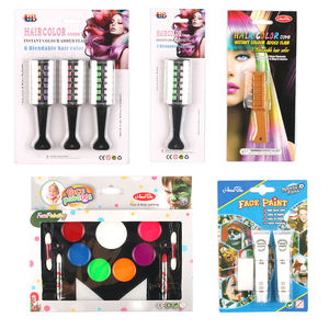 Juego de tiza de pelo desechable de 12 colores al por mayor para niños, peine de tinte de pelo lavable y cepillo con suministros de pintura <span class=keywords><strong>corporal</strong></span> - Product Image 3