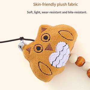 Bacchetta Giocattolo per Gatti con Piume e Gufo in Peluche, Gioco per Gatti - Product Image 2