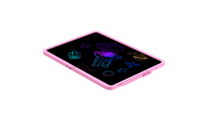 Tablette de dessin pour enfants en plastique <span class=keywords><strong>à</strong></span> <span class=keywords><strong>batterie</strong></span> multicolores de 8,5 pouces, personnalisable, protection des yeux, sans lumière bleue, une touche pour effacer, éducation précoce - Product Image 4