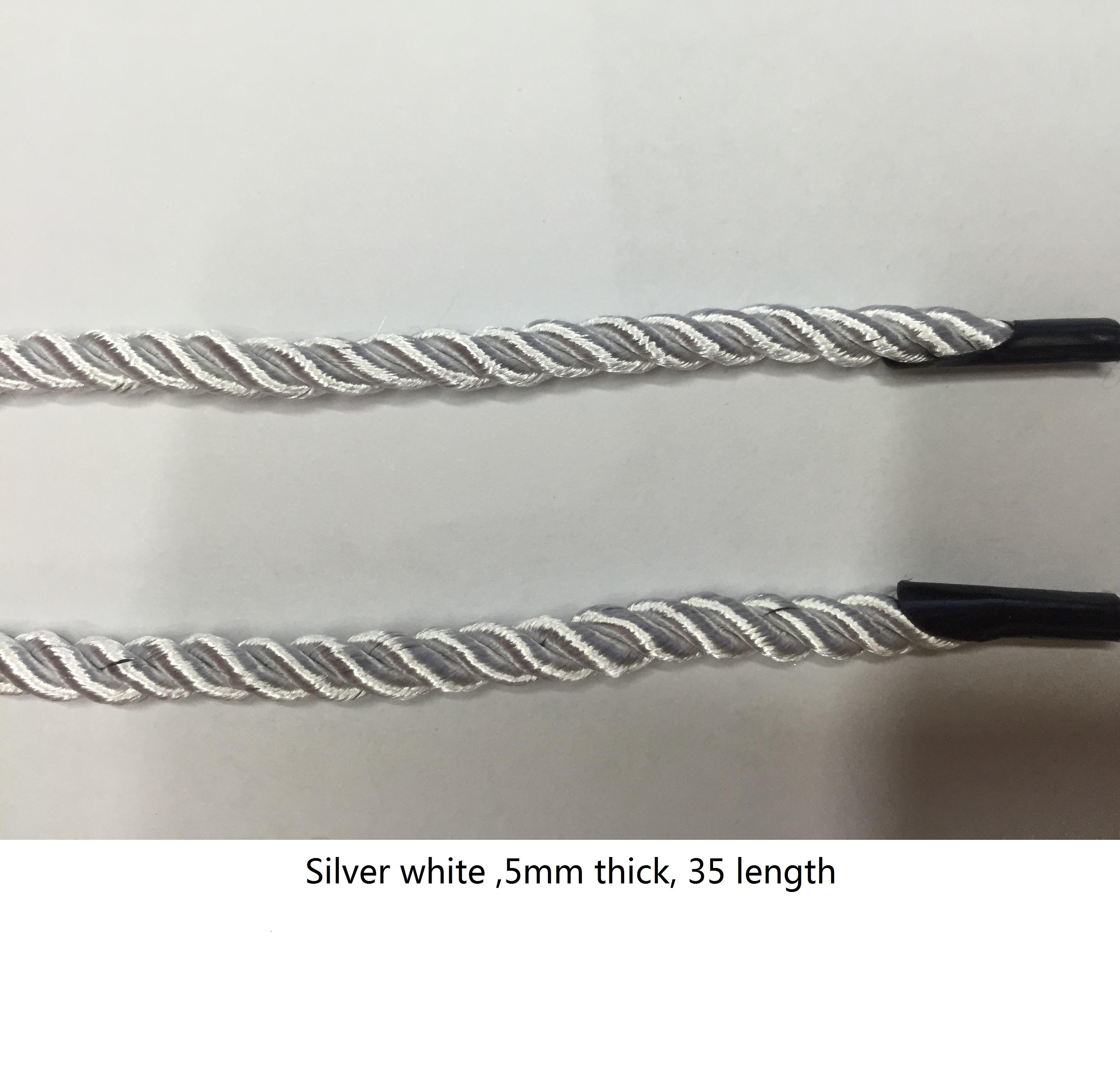 Bianco argento, 5mm * 35cm