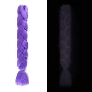 Di alta qualità colorato sintetico incandescente estensione luce trecce <span class=keywords><strong>capelli</strong></span> splendenti nel buio per le ragazze - Product Image 4