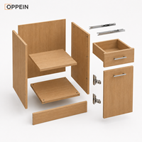 Meubles de cuisine OPPEIN en chêne chaud, prêts à assembler (RTA), en kit, pour projets d'appartements