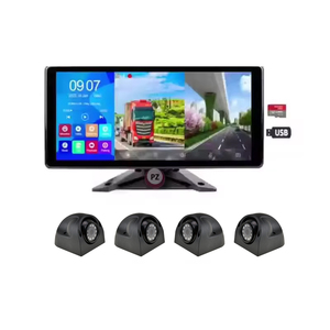 10.36인치 4K 비디오 레코더 블랙박스 트럭 모니터 IPS 터치스크린 CarPlay 자동 4채널 카메라 360도 안전 시스템 IP68 - Product Image 1