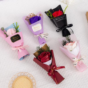 Regalos DE BODA Regalos de cumpleaños Fábrica al por mayor Navidad Mini Ramos de rosas Jabón Ramos de flores - Product Image 2