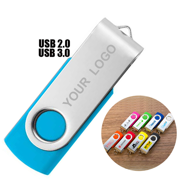 Customized Logo Twister USB Flash Drive Bulk 512MB-128GB 32GB-64GB Memorias in Metal 1GB-16GB Custom USB
