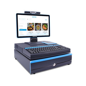 Máquina Pos todo en uno de 15,6 pulgadas de la mejor calidad con teclado de impresora de caja registradora sistema Pos para supermercado