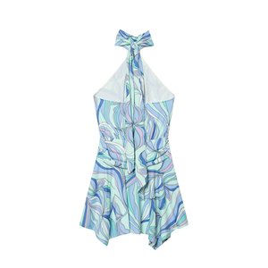 PB&ZA Ingrosso Nuova Collezione Estiva Abbigliamento Donna, Stile Ins, Collo Alto, Senza Maniche, Plissettato, Gonna Svasata, Vestito con Scollo all'Americana 1319069 - Product Image 2