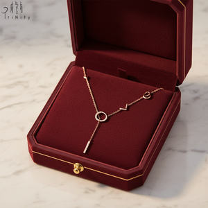 Collar de Diamantes Naturales Reales de Oro Sólido de 18K de Alta Calidad, Diseño Simple y Hermoso, Joyería Fina LOVE para Parejas - Product Image 3