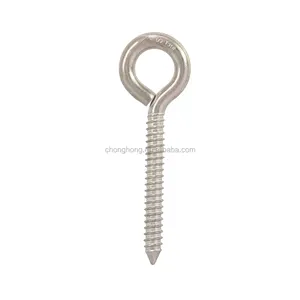 T316 Stainless Steel Electro Polished Finish Wood Thread Lag Eye Screw 5/16"x5"