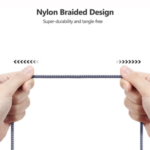 <span class=keywords><strong>Cable</strong></span> AUX de Alta Fidelidad con Trenzado de Nailon, Macho, Chapado en Oro, 3.5mm, Estéreo, <span class=keywords><strong>Auxiliar</strong></span> de Audio <span class=keywords><strong>para</strong></span> <span class=keywords><strong>iPhone</strong></span>, <span class=keywords><strong>Auto</strong></span>/Estéreos Domésticos, Auriculares - Product Image 2