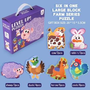 Farm Ocean Animals Traffic Learning Jigsaw Educational Game Leveled <b>Puzzles</b> for Kids Aged 2 and up - Product Image 1