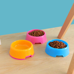 Bol d'alimentation pour animaux de compagnie, rond, couleur bonbon, pour chats et chiens, bol à nourriture pratique en plastique - Product Image 4
