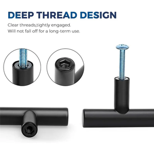 Poignées de commodes et de placards en acier inoxydable LUWEI, ensemble de 30 pièces pour la cuisine, écologiques et réglables - Product Image 4